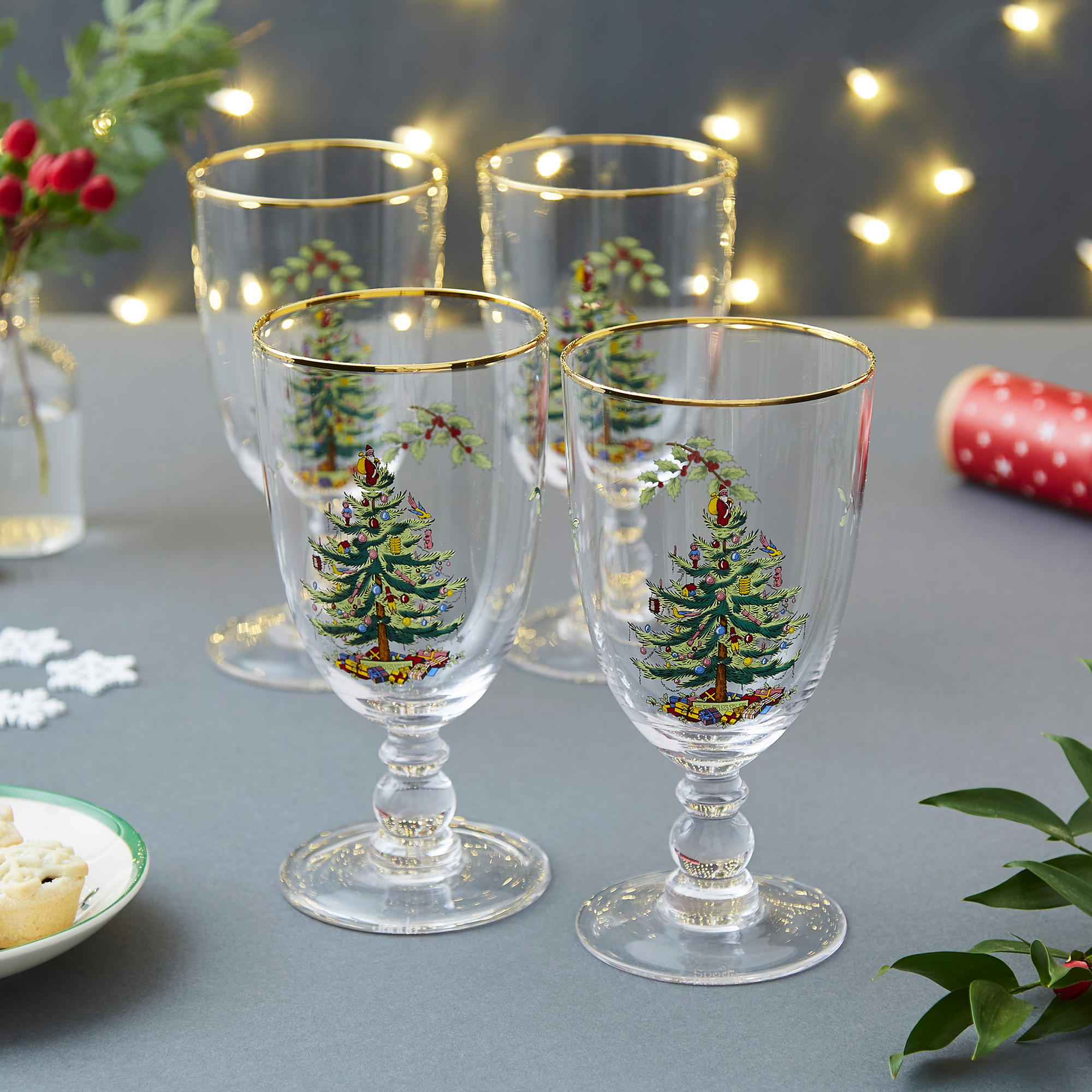 Christmas Tree Set of 4 Goblets image number null